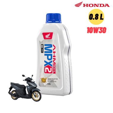AHM Honda Oil MPX2 10W30 [0.8 L] Oli Motor Honda Vario 125 / Vario 150 / Beat / Scoopy