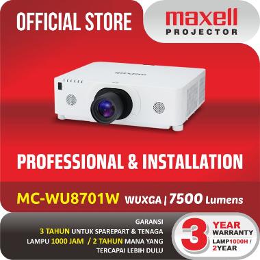 Maxell Projector MC-WU8701W Proyektor Lcd Infocus PUTIH