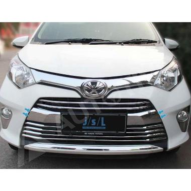 JSL Grill Bumper Depan Calya Front Grille Bumper Middle Cover CHROME