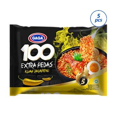 Promo Harga Gaga 100 Extra Pedas Kuah Jalapeno 75 gr - Blibli