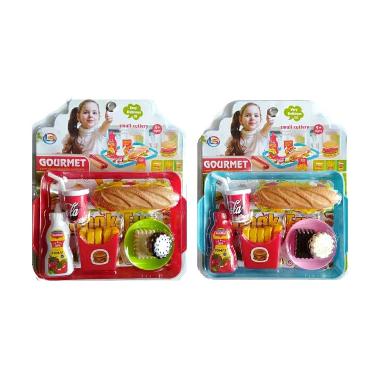 Mainan Anak Burger Set Junk Food Set - Mainan Makanan Anak