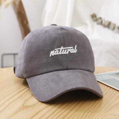 Baseball cap : NATURAL - Topi Baseball Topi Golf Topi Pria Topi Wanita One Size GRAY