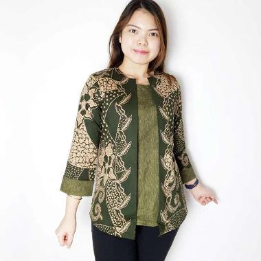 Jual Evercloth Bruce Blouse Batik Wanita - Hitam Online