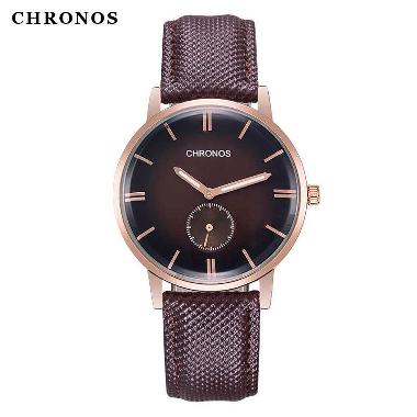 CHRONOS NORDIC Jam tangan analog pria Luxury watch arloji pria - FREE BOX   BROWN