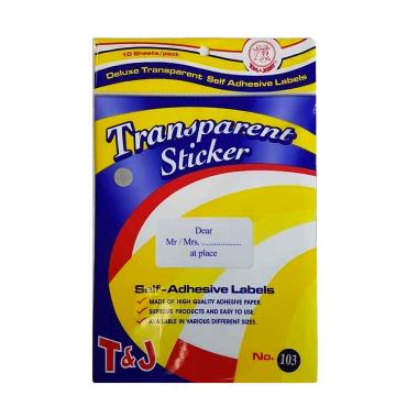Tom & Jerry 103 T&J Label Undangan Transparan Transparant