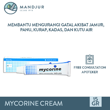 Mycorine Cream Salep Gatal Jamur/Panu/Kurap/Kutu Air [15 gr]
