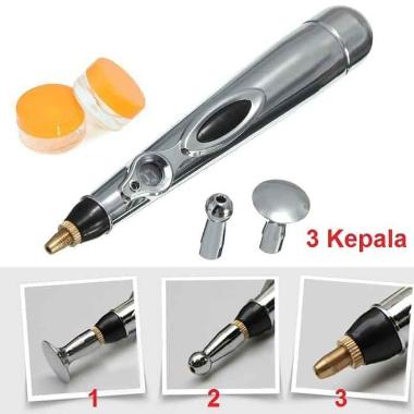 Akupuntur Laser Therapy Energy Pen 3 silver motif hitam