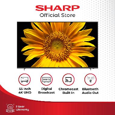 SHARP 4T-C55EJ2X 4K Ultra-HDR Easy Smart TV [55 Inch]