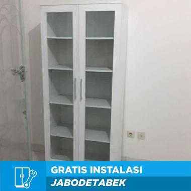 RAK BUKU LEMARI BUKU KACA TEMPAT DOKUMEN Multicolor