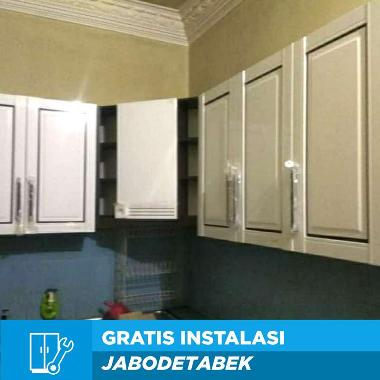 Pabrik Furniture Leter L Kitchen Set Atas [6 Pintu/ 195 x 156 cm] Multicolor