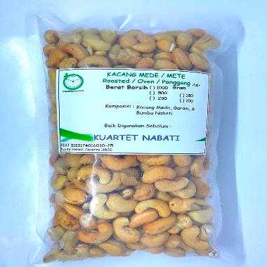500gr Roasted Kuartet Nabati Mede Utuh Size Sedang - Besar Mete Sulawesi ASIN - Cashew Nut - Salted