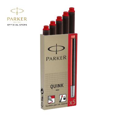 Parker Quink Fountain Pen Ink Cartridge Red 5 pcs Multicolor
