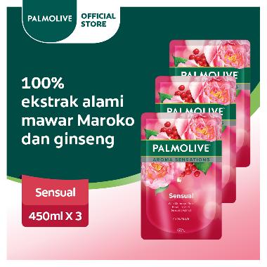 Palmolive Aroma Therapy Sensual Relax Shower Gel Sabun Mandi [450 mL] x 3 Pcs