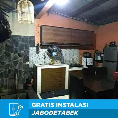 Pabrik Furniture Lemari Dapur Rak Piring Kitchrnset Atas [6 Pintu Sucitra/Ukuran : 236 cm] Multicolo