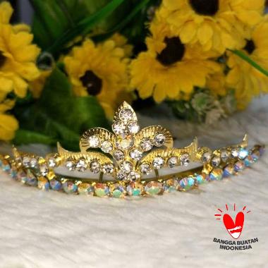 Sirkam Mahkota Crystal Warna Gold Aksesories Sanggul Wanita Jawa Gold