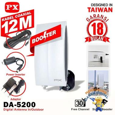 ANTENA TV DIGITAL INDOOR OUTDOOR PX DA-5200/PX ANTENA TV DIGITAL DA5200 PROMO PUTIH