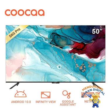 COOCAA 50 inch 4K - Android 10.0 - Netflix&Youtube - Dolby Vision - Infinity View - Wifi (50S6GPRO) 