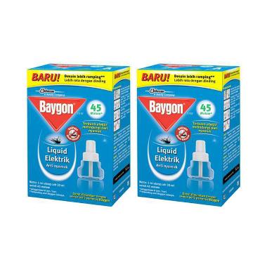 Baygon Liquid Electric Regular Cairan Pembasmi Nyamuk dan Serangga [33 mL/ Kemasan Refill / 2 pcs]