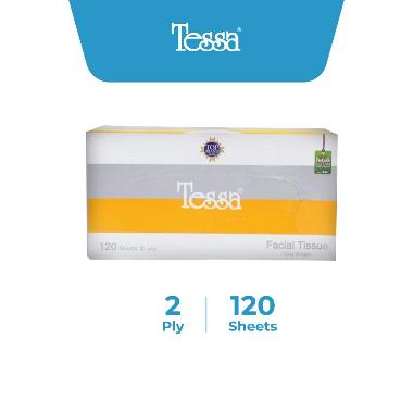 Tessa Facial Perak NP Tisu Wajah [120 Sheets/ 2 Ply / Banded 5 pcs] --