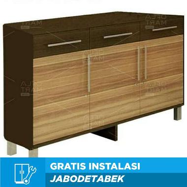 MEJA DAPUR RAK DAPUR LEMARI MEJA DAPUR KITCHENSET BAWAH 3 PINTU Multicolor