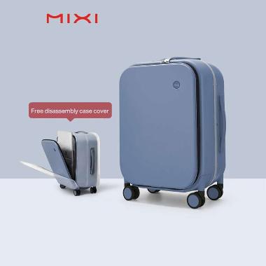 Mixi Medium Luggage Koper Medium Aluminium Frame 24 Inch M9260 blue