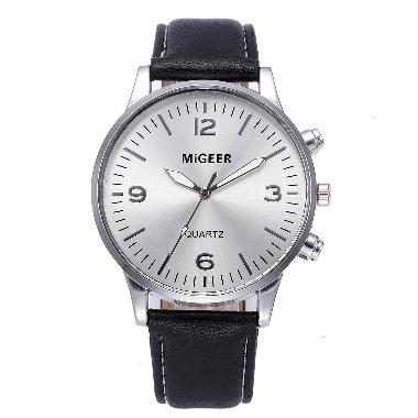MIGEER OXFORD Jam tangan pria arloji pria sporty men's watch - FREE BOX WHITE-SILVER-BLACK STRAP