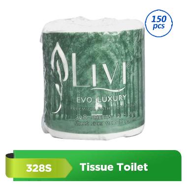 Livi Evo Luxury Toilet Core Premium Bathroom Tissue [Single Roll / 328 sheets / 150 pcs / carton]