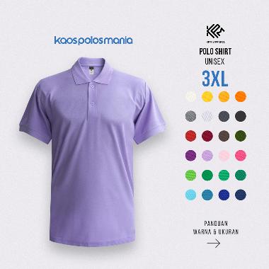 Kaos Polo Shirt Pique CVC KPM Apparel Size XXXL UNGU TUA XXXL