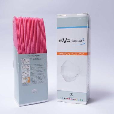 [LAST CHANCE] - Evo Plusmed+ Surgical Face Mask [1 box/ 25 pcs] Merah muda