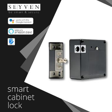 Smart Cabinet Lock RFID Card APP Kunci Pintu Lemari Smart Drawer Lock PUTIH
