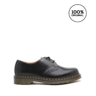 Promo Dr. Martens 3 Eye Boot 1461 Sepatu Wanita Black Smooth