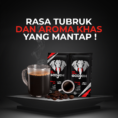 Surabaya - Kopi Tubruk Gadjah Asli Renteng - Bubuk Kopi Hitam 10 Sachet x 6g