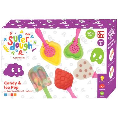 Emco 106130N Super Dough 3 Mini Maker Candy & Ice Pop Set Multicolor