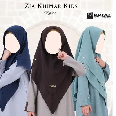 HF - Atelier Angelina Zia Khimar Anak SOFTPAD Ramadhan Series 10 Aqua