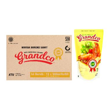 Grandco Minyak Goreng Kemasan Pouch 900 mL [12 Pcs/ 1 Karton]