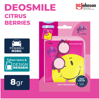 Glade Deo Smile Citrus Berries [8gr] Pengharum Mobil Gantung