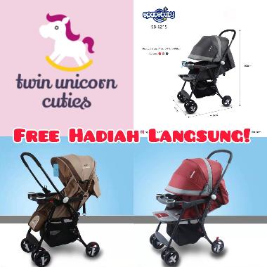 Space Baby Stroller SB 6215 Kereta Dorong Bayi Brown