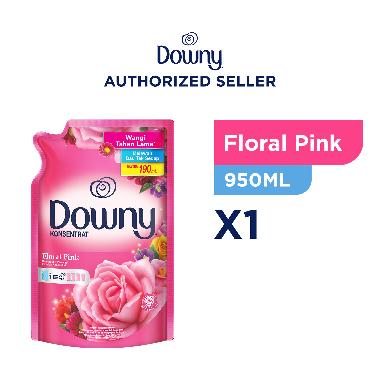 Downy Floral Pink Softener Pewangi dan Pelembut Pakaian Konsentrat [950 mL] --