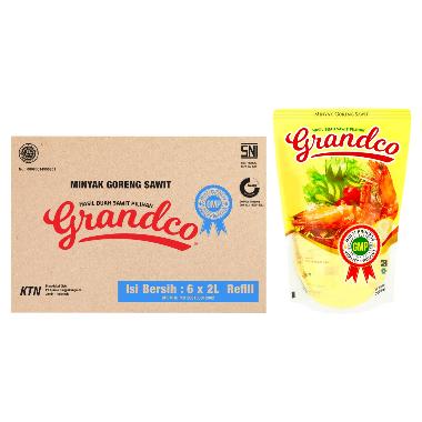 Grandco Minyak Goreng Kemasan Pouch 2 L [6 Pcs/ 1 Karton]