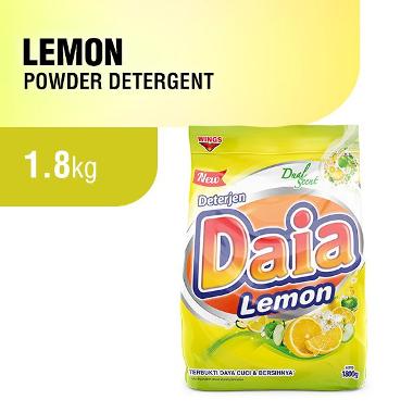 Promo Harga Daia Deterjen Bubuk Ekstrak Lemon 1800 gr - Blibli