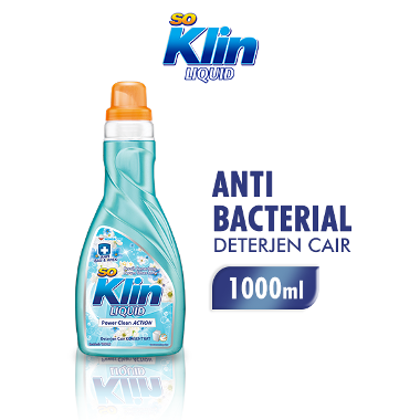 Promo Harga So Klin Liquid Detergent + Anti Bacterial Biru 1000 ml - Blibli
