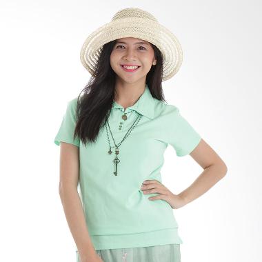 Adore Kaos Polo Pastel Atasan Wanita - Green
