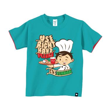 Afrakids AF123 Kaos Anak Muslim - Biru Tosca