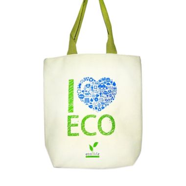 Aigness I love Eco Canvas Bag       ...