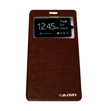 Aimi Flip Cover Casing for Oppo Neo 7 A33W - Coklat