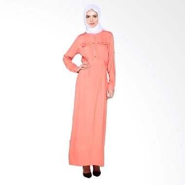 Aira Muslim Butik Rylee Shirt Overall AB.D-006 Dress Muslim - Orange
