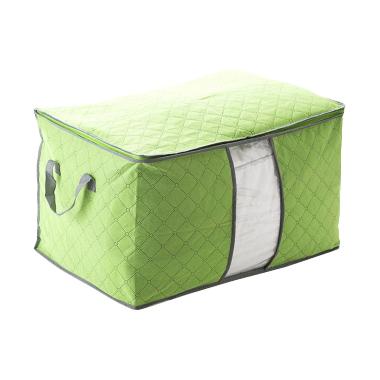 Alena Clothing Storage Bag Bamboo Hijau Storage Box Multifungsi Green