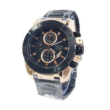 Alexandre Christie Stainless Steel ... Tangan Pria - Black Gold