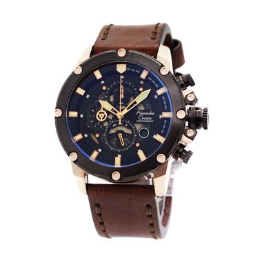 Alexandre Christie 6416 Jam Tangan Pria - Coklat Rosegold