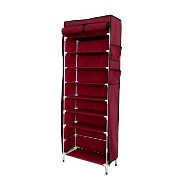 Anya-Living Rs 009 - 10t Shoe Rack Rak sepatu - Maroon